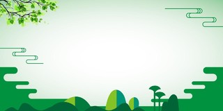 简约清新手绘公益环保312植树节绿色背景素材